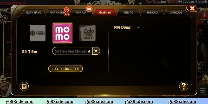 Chi tiết 7 kênh nạp tiền GO88 được cập nhật mới nhất